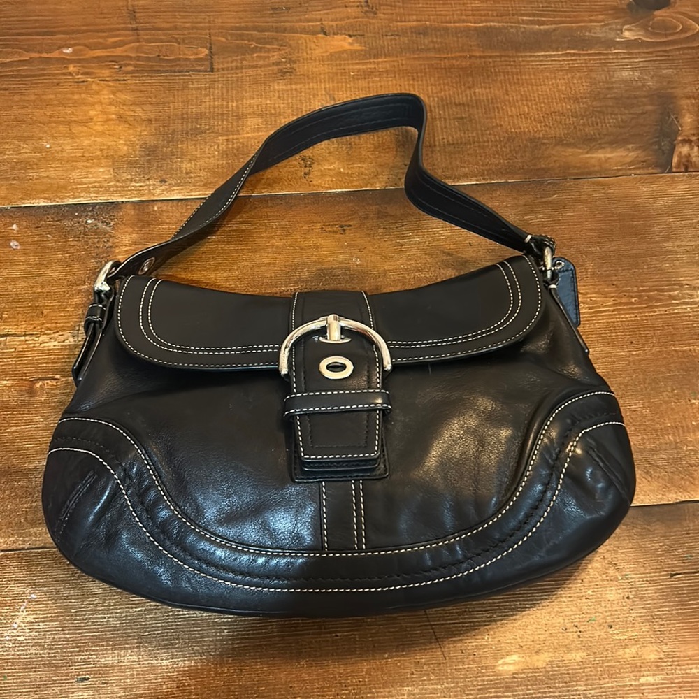 Coach baguette bag black